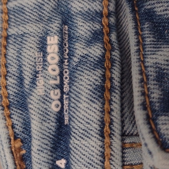 NEW Old Navy High Rise OG Loose Blue Jeans size 4 - Picture 7 of 16